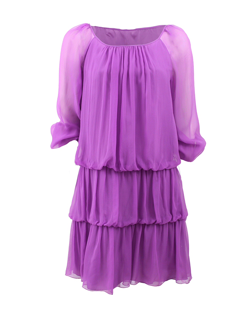 ALBERTA FERRETTI-Tiered Boho Dress-