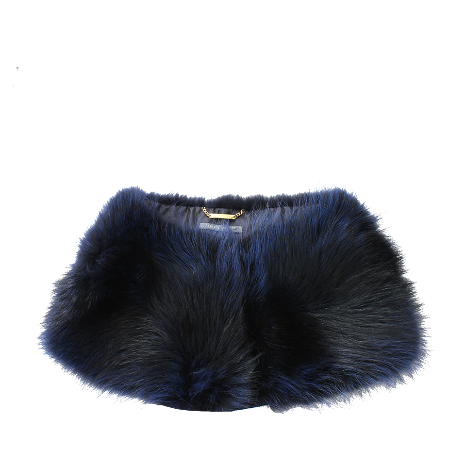 ALBERTA FERRETTI-Fur Donut With Knit Band-