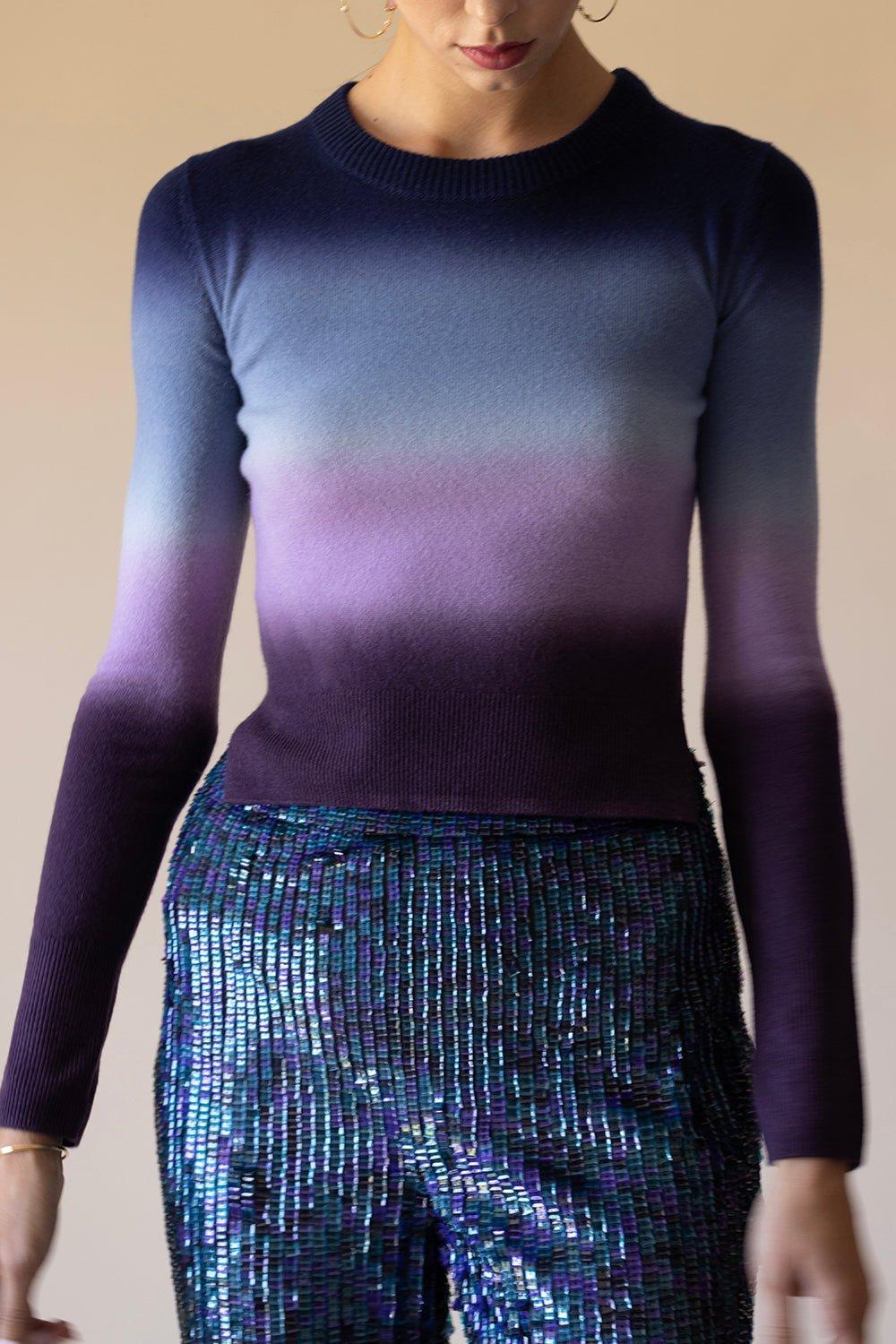 ALBERTA FERRETTI-Sequin Fringe Side Zip Pants-FANTYBLK
