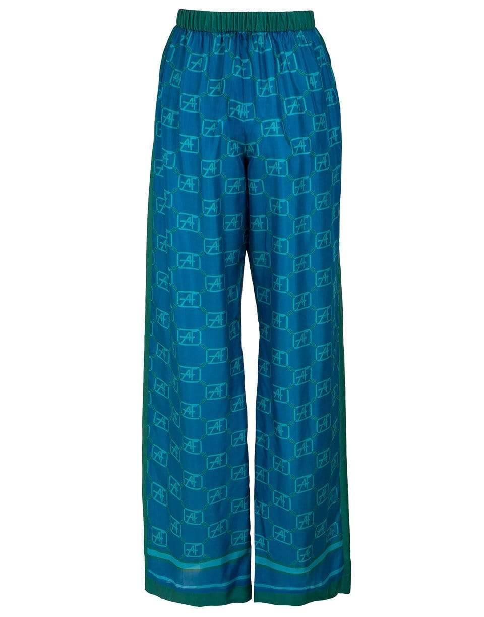 ALBERTA FERRETTI-Fantasy Blue AF Silk Printed Palazzo Pant-