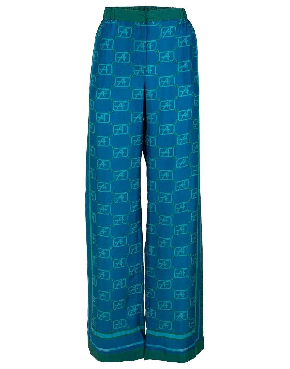 ALBERTA FERRETTI-Fantasy Blue AF Silk Printed Palazzo Pant-