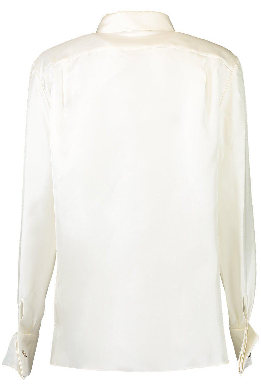 ALBERTA FERRETTI-Jewel Cuff Link Button Down Blouse-