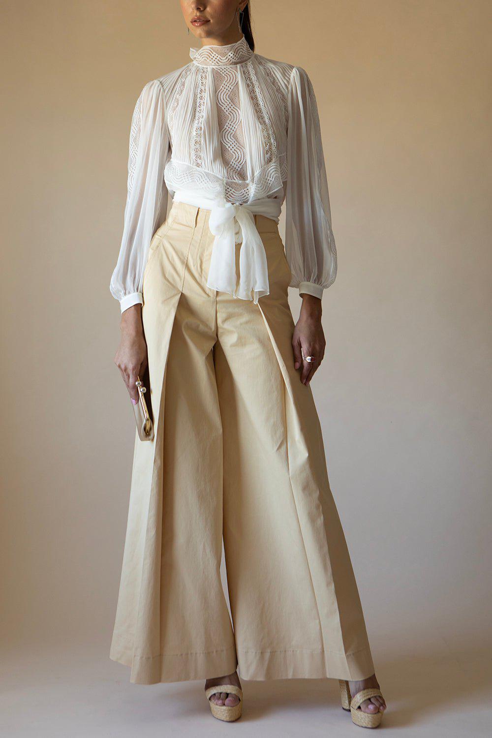 ALBERTA FERRETTI-Mockneck Crop Top-