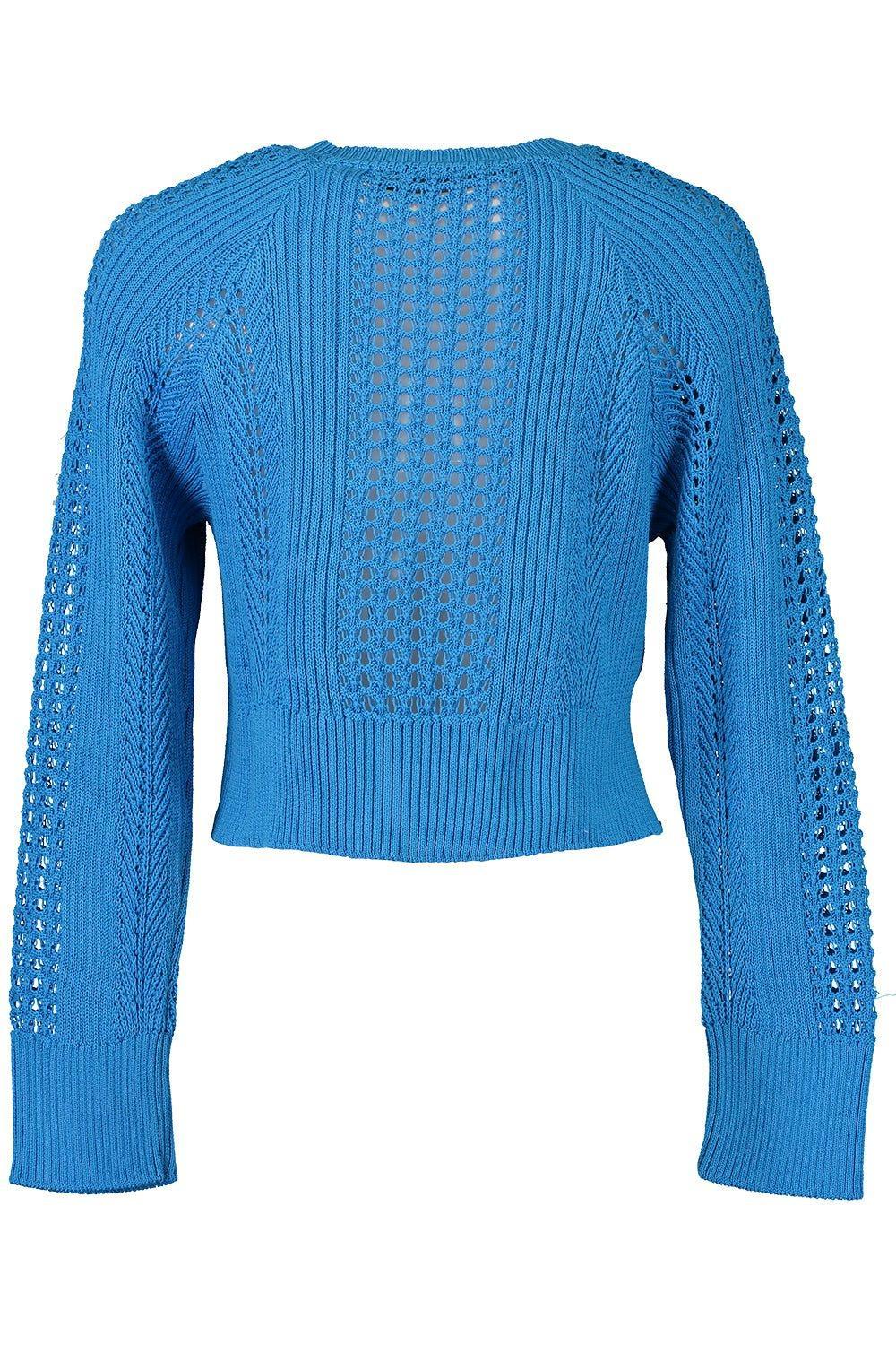 ALBERTA FERRETTI-Cropped Knit Sweater-