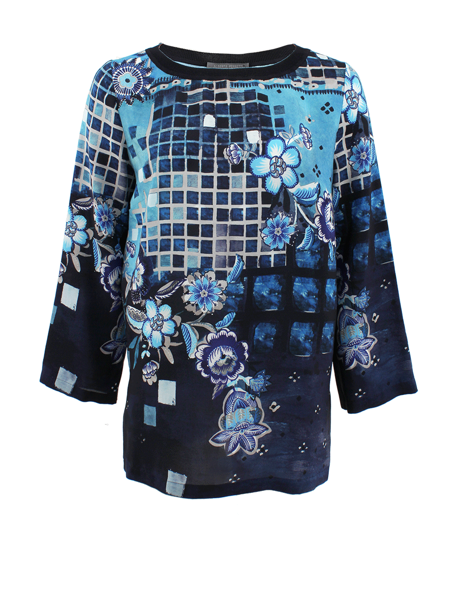 ALBERTA FERRETTI-Bateau Neck Tunic Top-