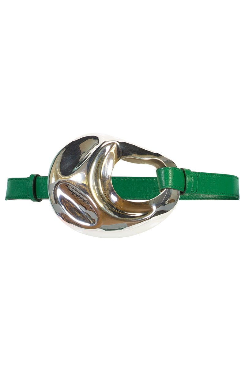 ALEJANDRA ALONSO ROJAS-Leather Belt - Kelly Green-