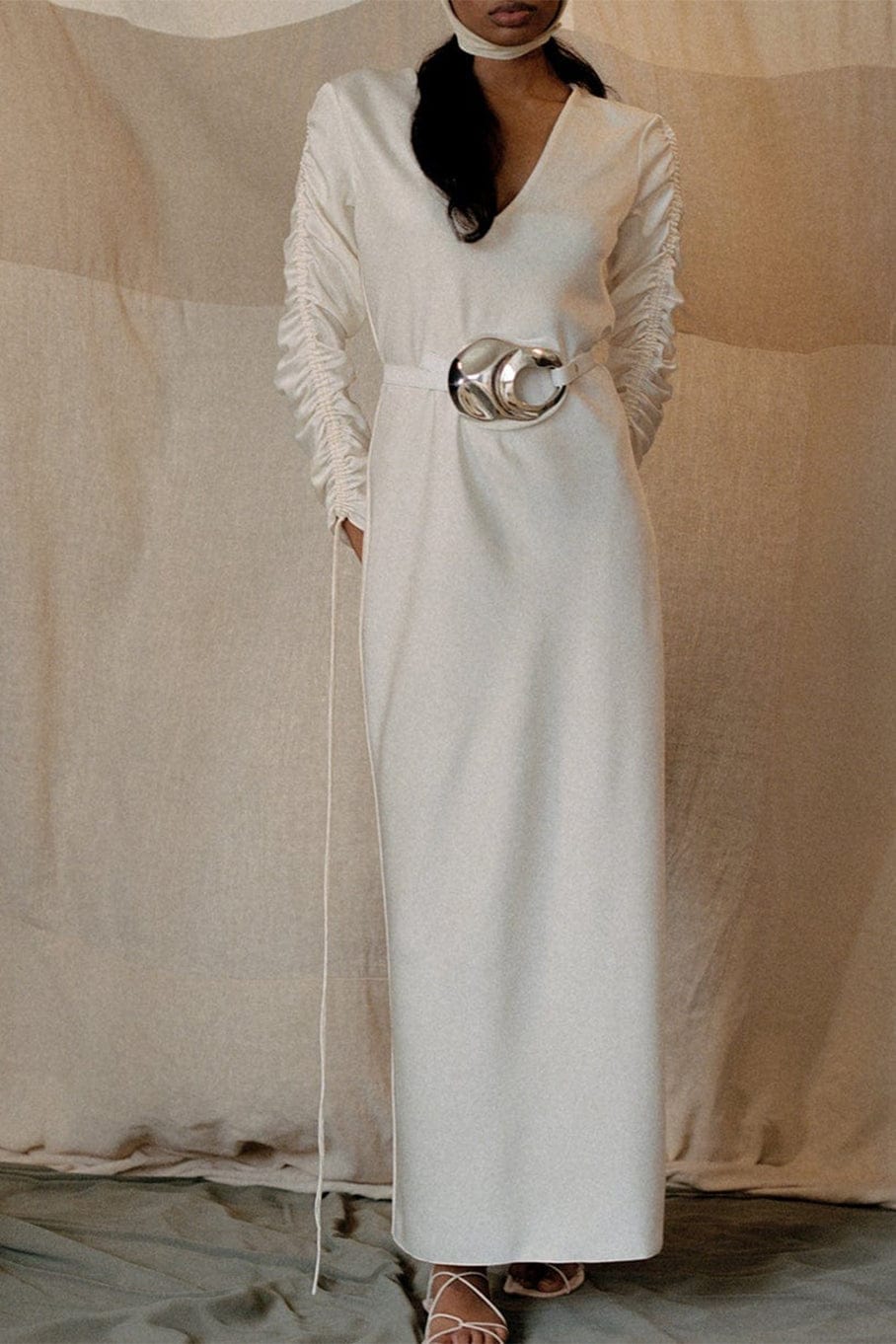 ALEJANDRA ALONSO ROJAS-Leather Belt - White-
