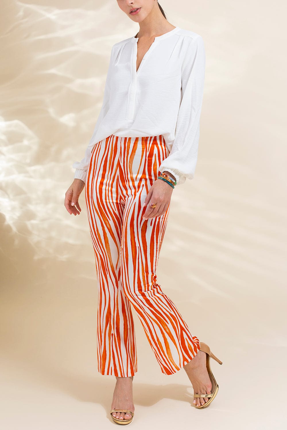 ALEJANDRA ALONSO ROJAS-Cropped Flared Pants-