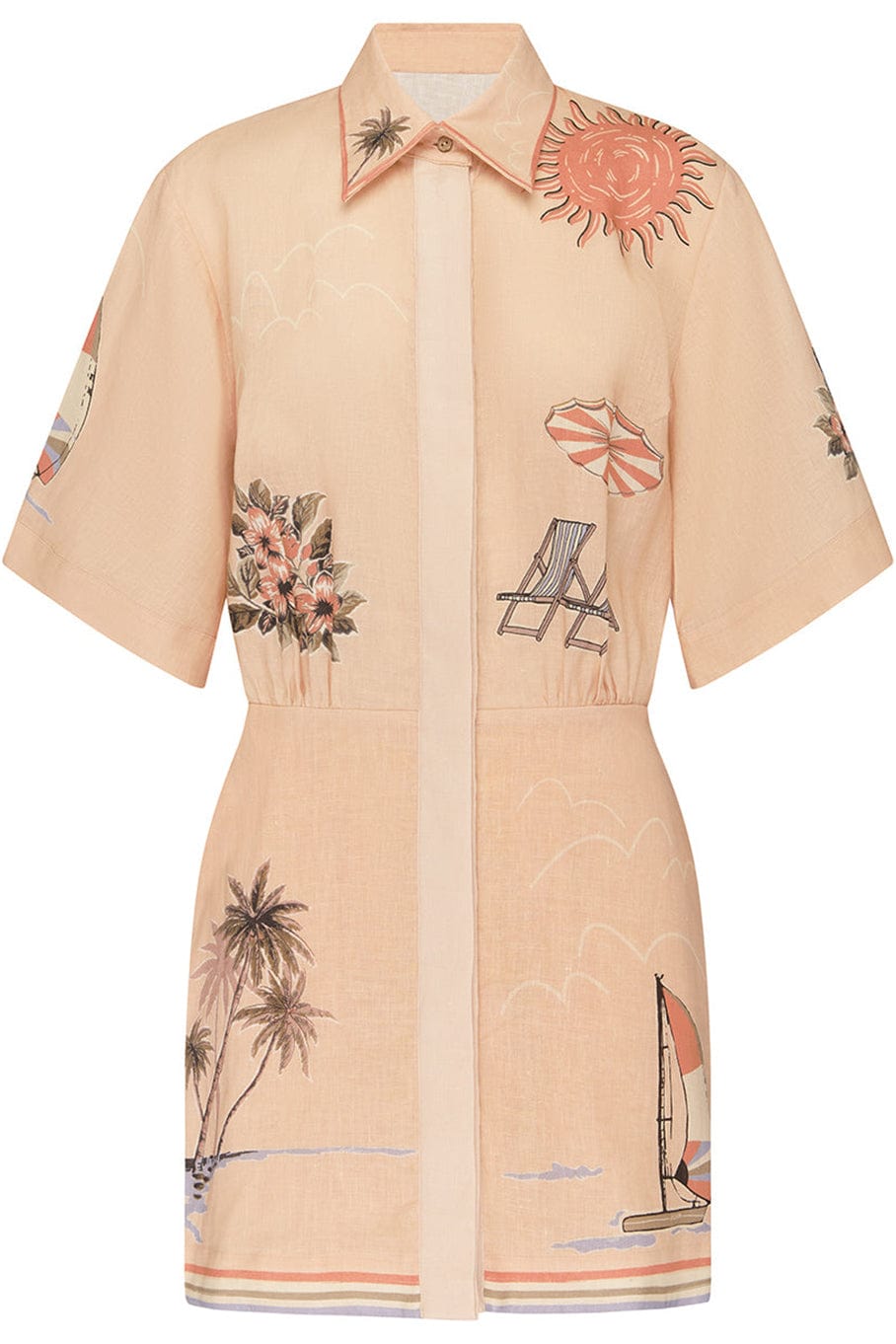 ALEMAIS-Marina Mini Shirtdress-