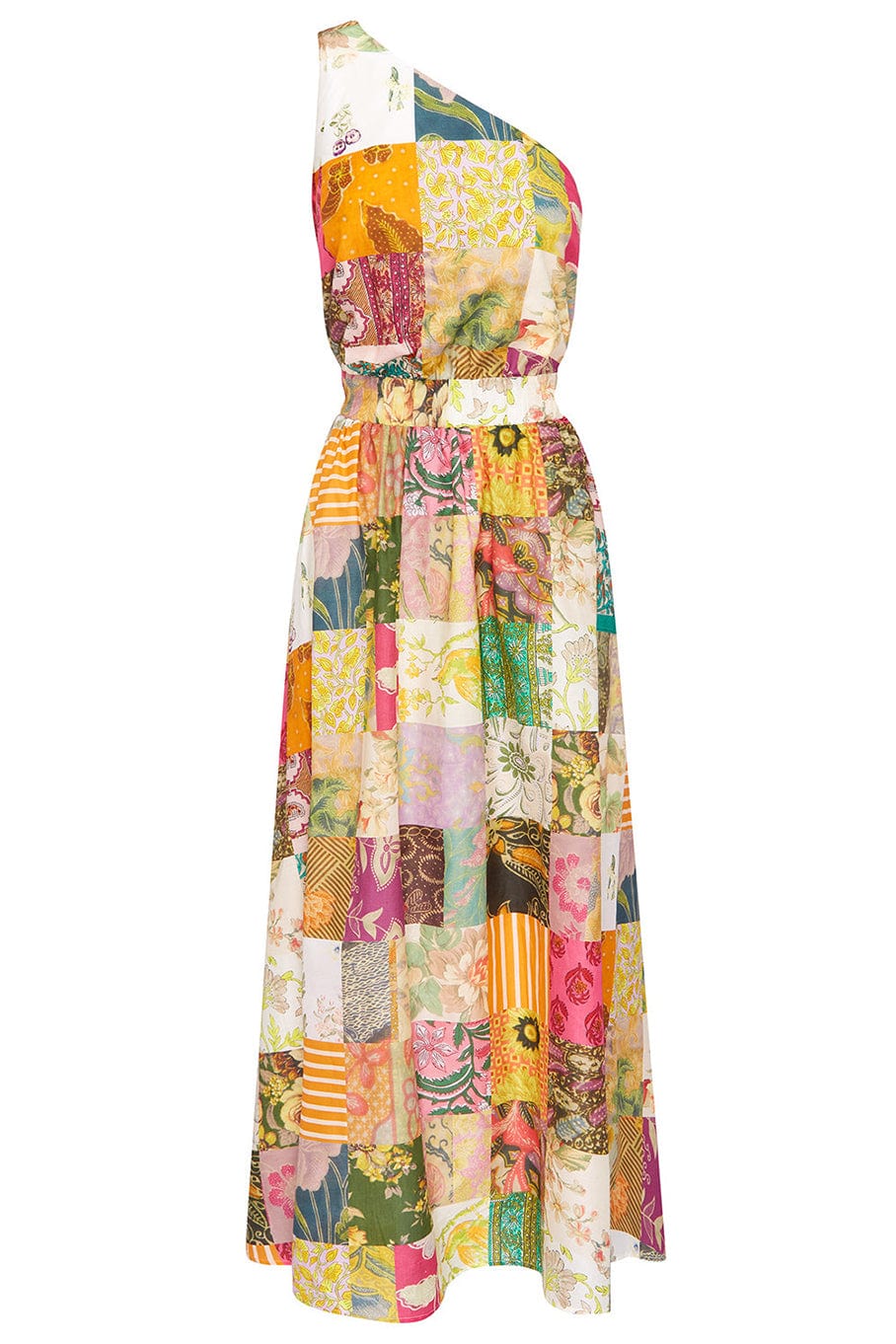 ALEMAIS-Hattie One Shoulder Midi Dress-