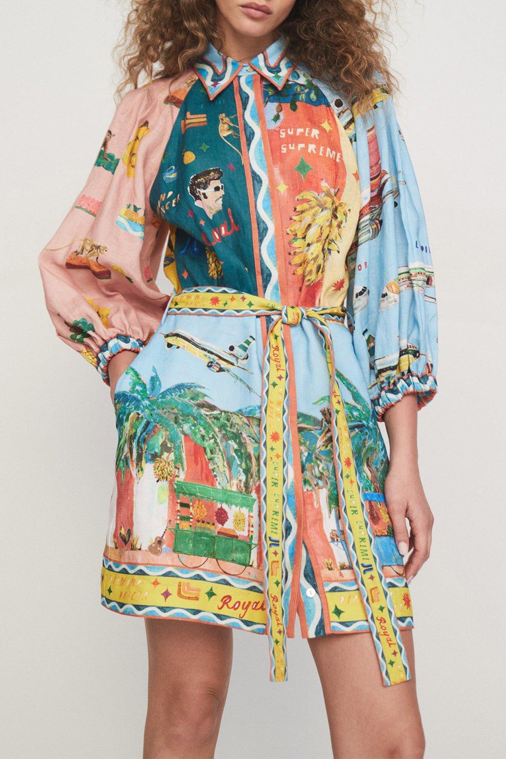 ALEMAIS-All Aboard Mini Dress-