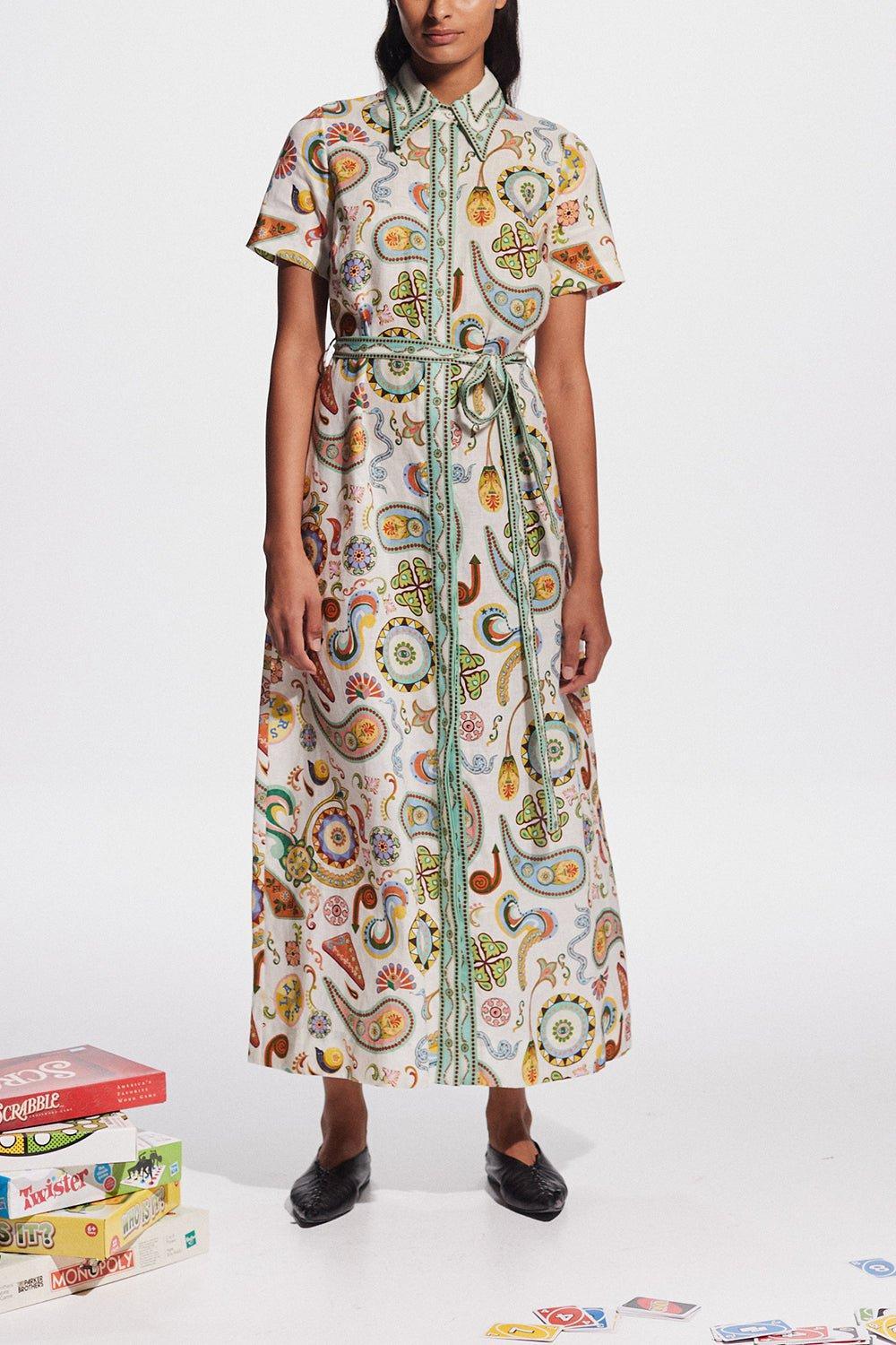 ALEMAIS-Arcade Shirtdress-