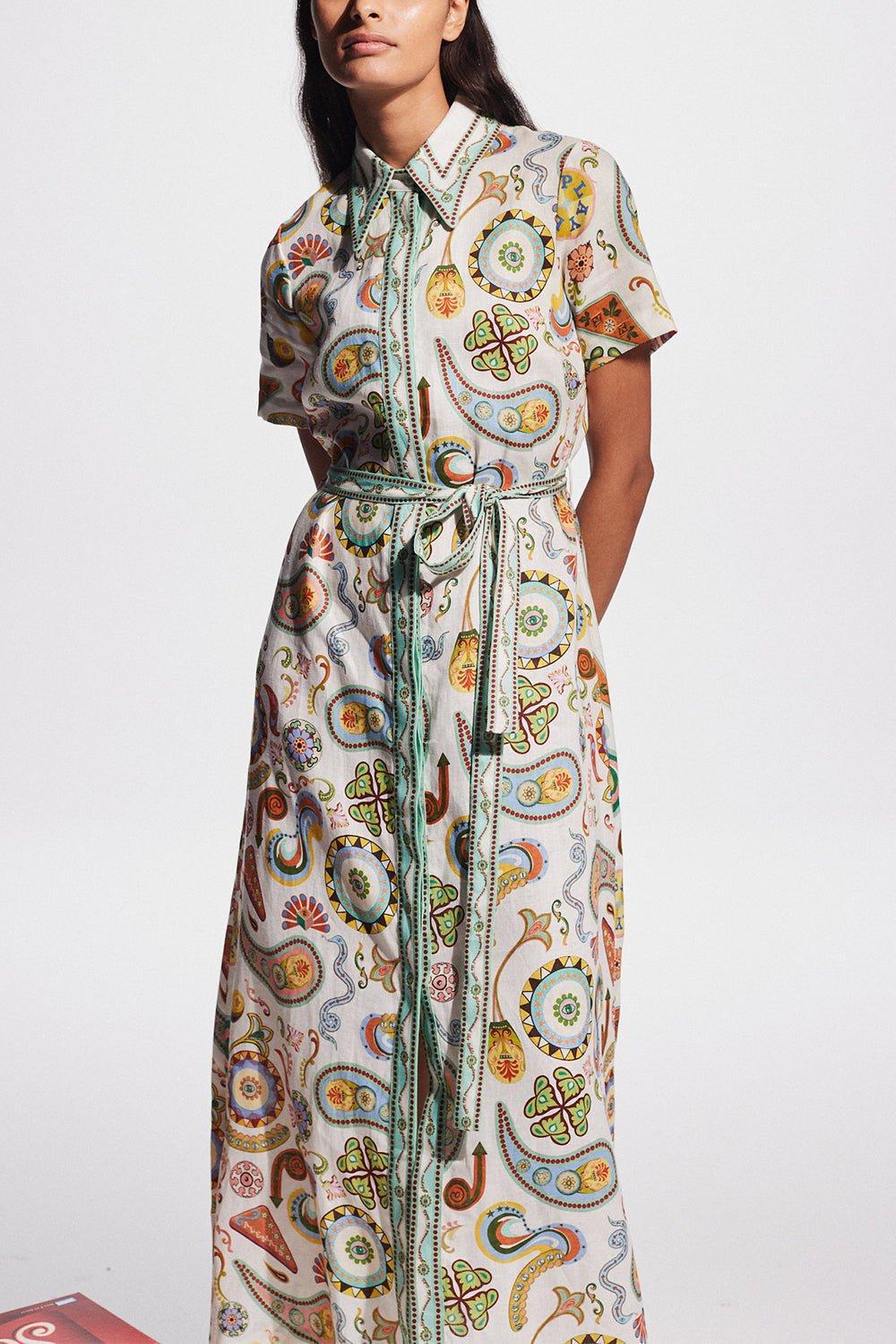 ALEMAIS-Arcade Shirtdress-