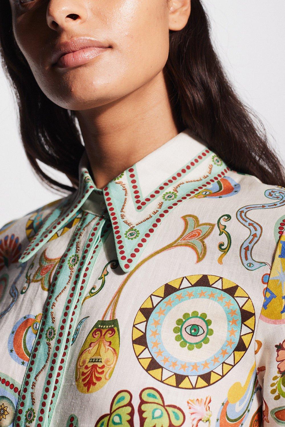 ALEMAIS-Arcade Shirtdress-