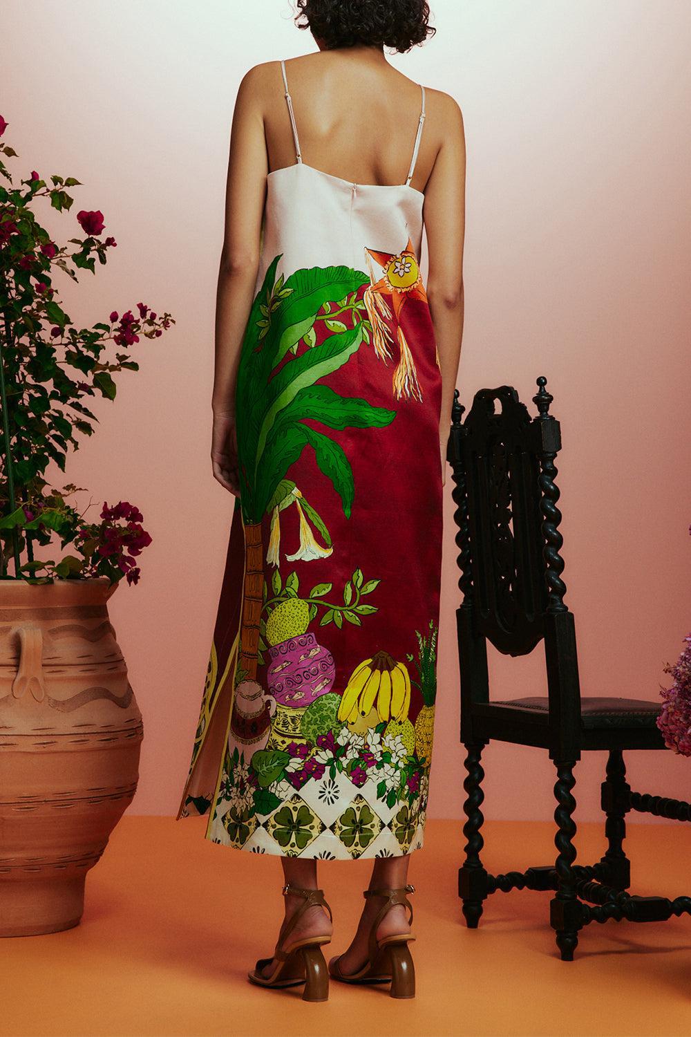 ALEMAIS-Tiger Slip Dress-