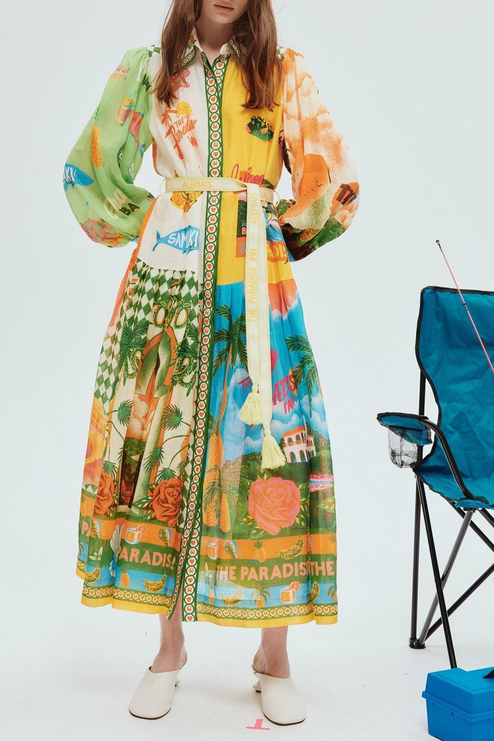 ALEMAIS-Paradiso Shirtdress-