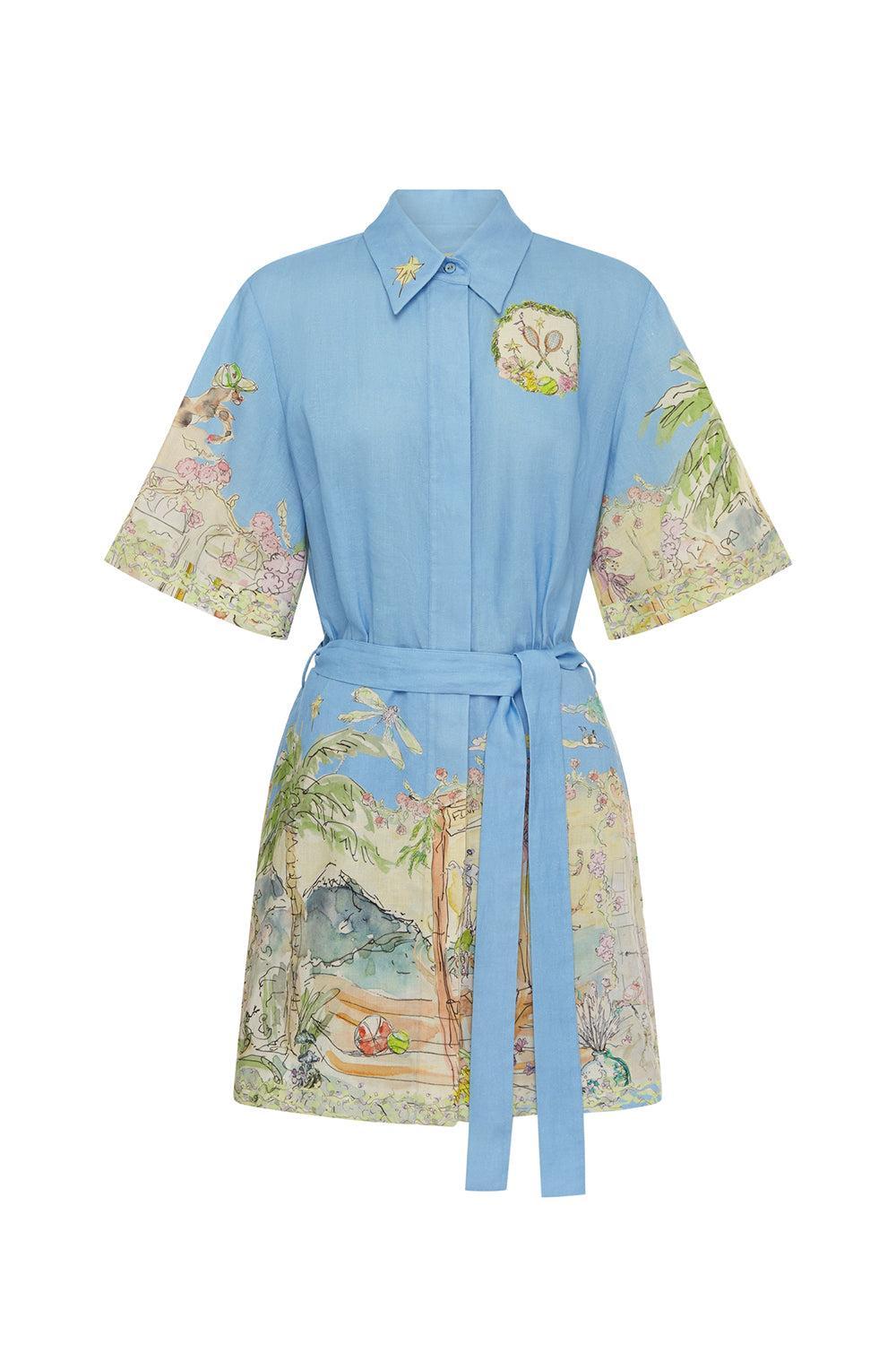 Anouk Mini Dress-SKY-0-CLOTHINGDRESSCASUAL-ALEMAIS