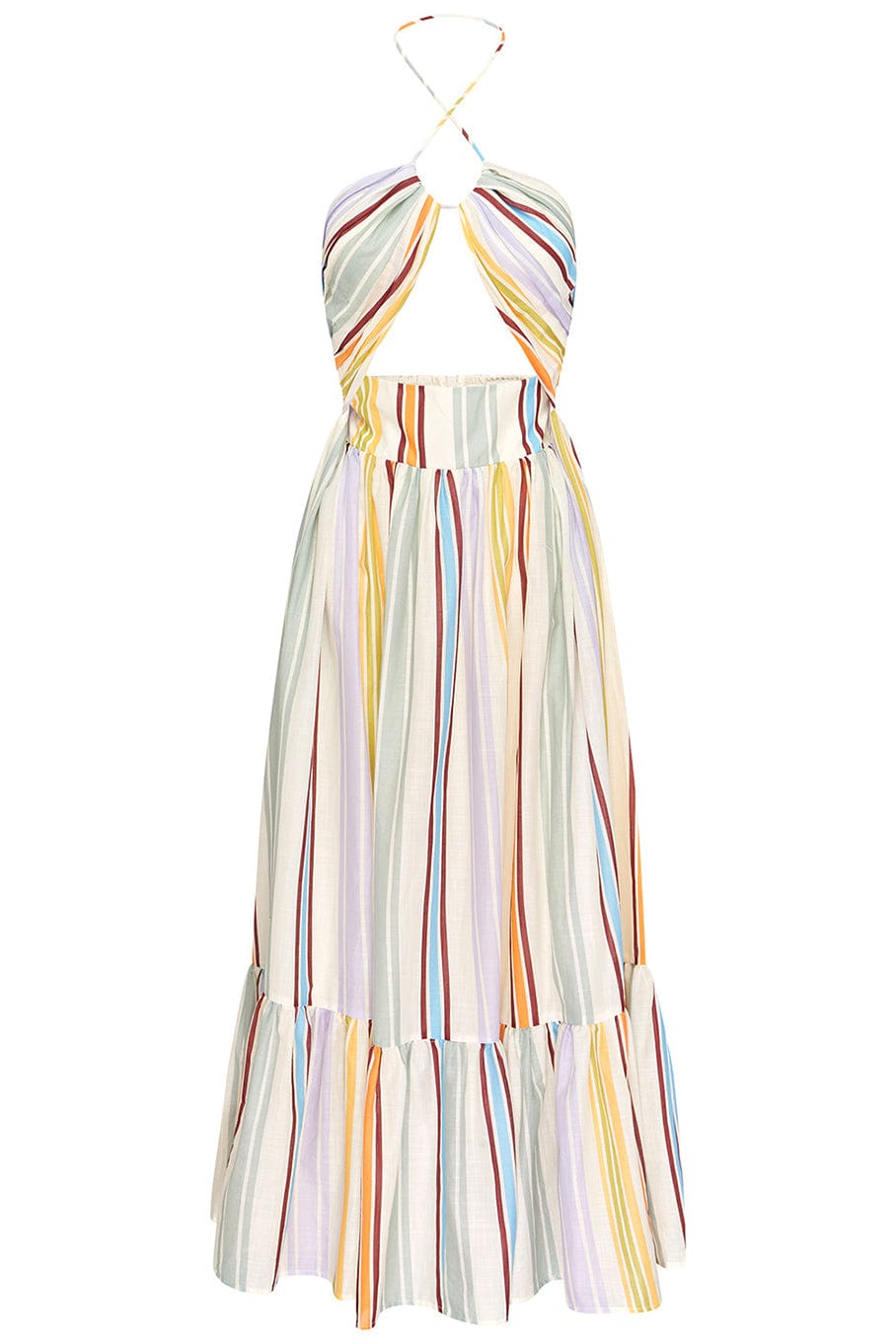 ALEMAIS-Axum Tuck Front Midi Dress-
