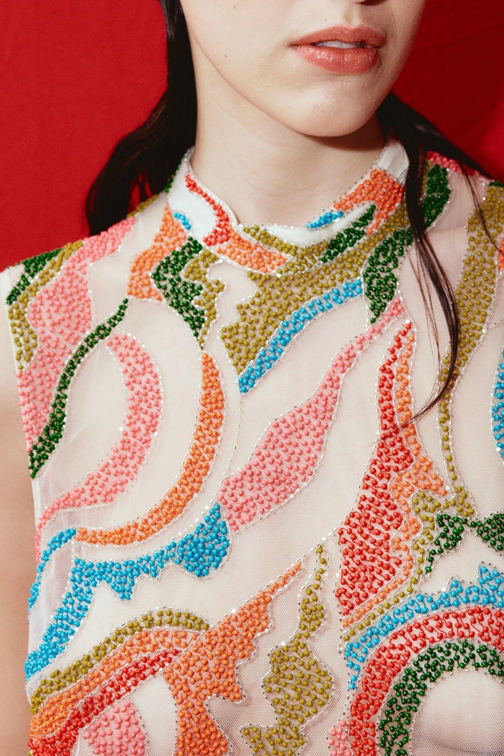 ALEMAIS-The Five Beaded Mini Dress-