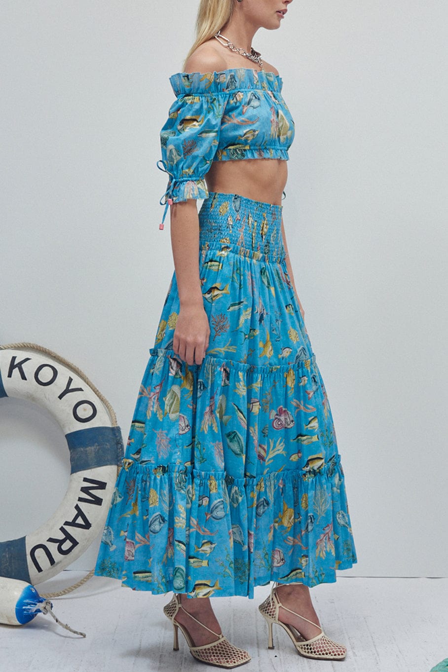 ALEMAIS-Otto Midi Skirt-