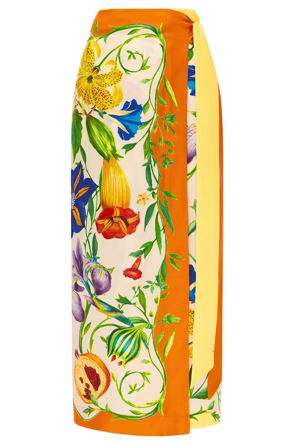 ALEMAIS-Flores Sarong Skirt-