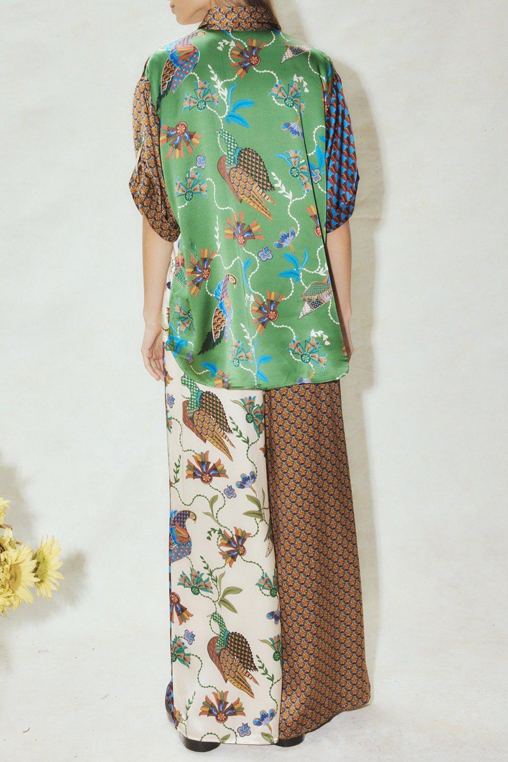 ALEMAIS-Birdie Spliced Shirt-