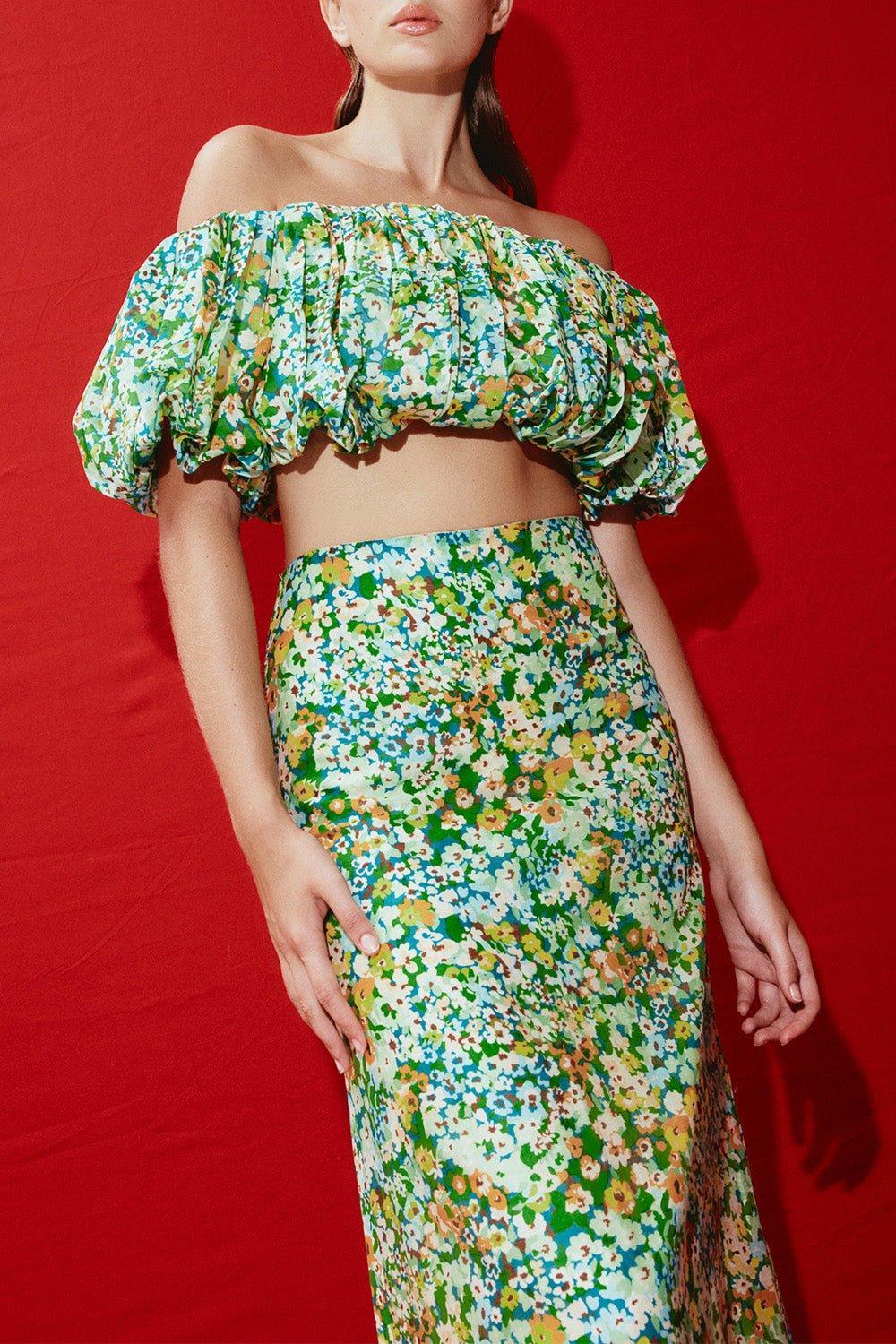 ALEMAIS-Francis Bubble Crop Top-