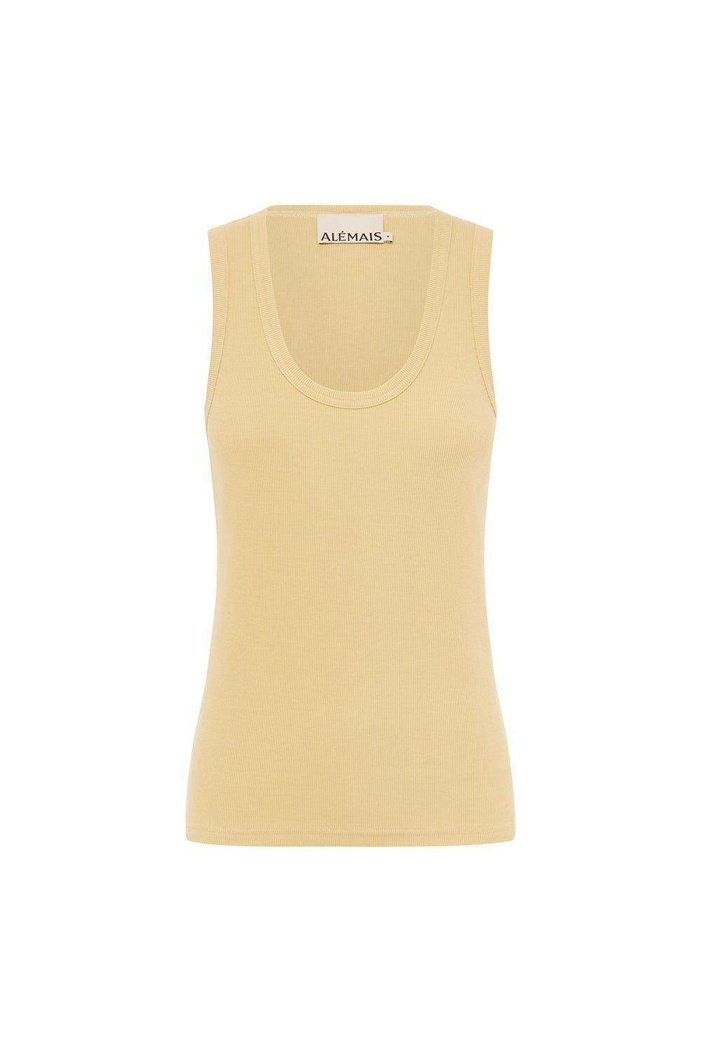 Sunlit Tank Top-YELLOW-0-CLOTHINGTOPTANK-ALEMAIS