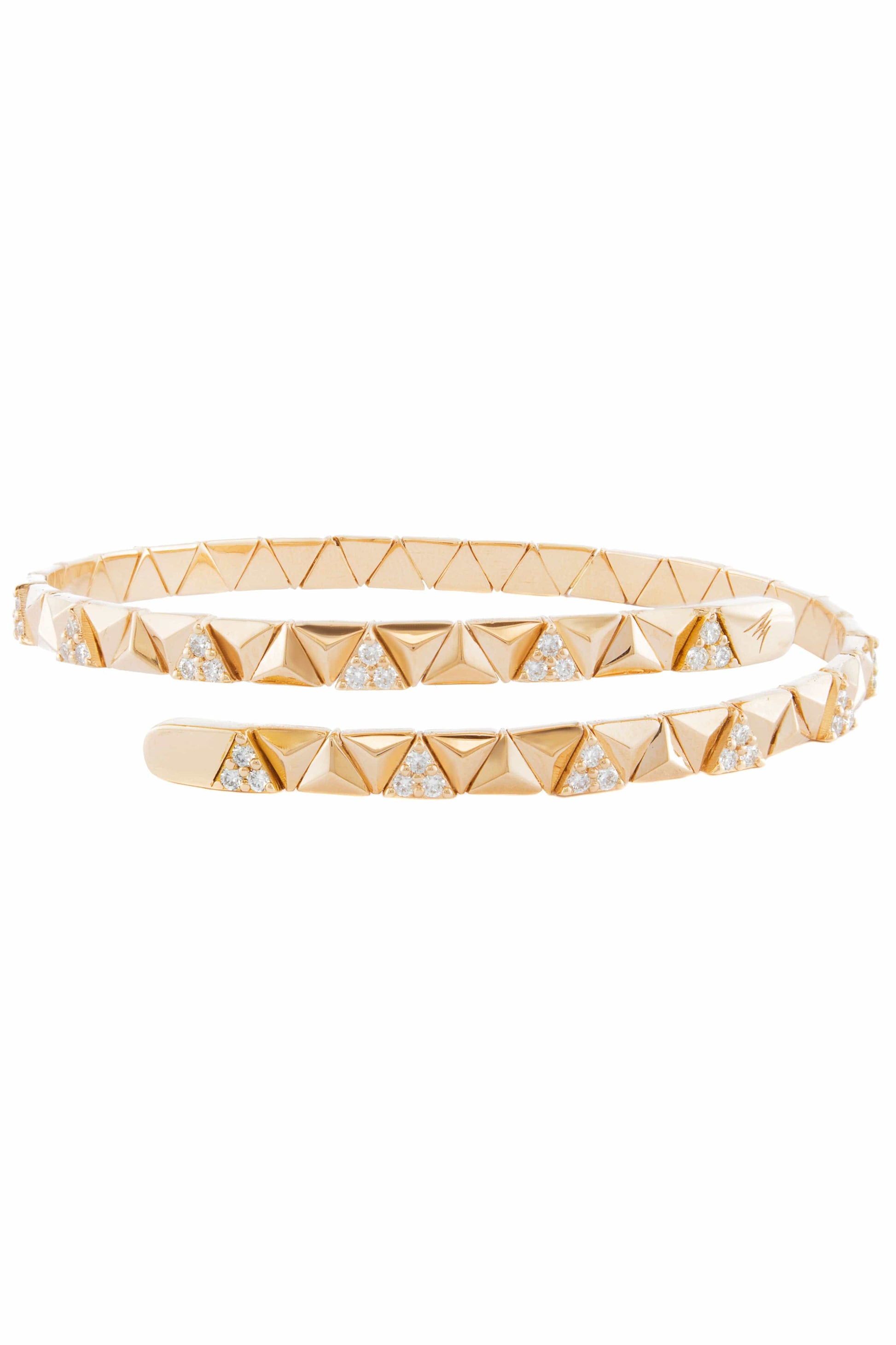ALESSA JEWELRY-Energy Coil Diamond Bracelet-ROSE GOLD