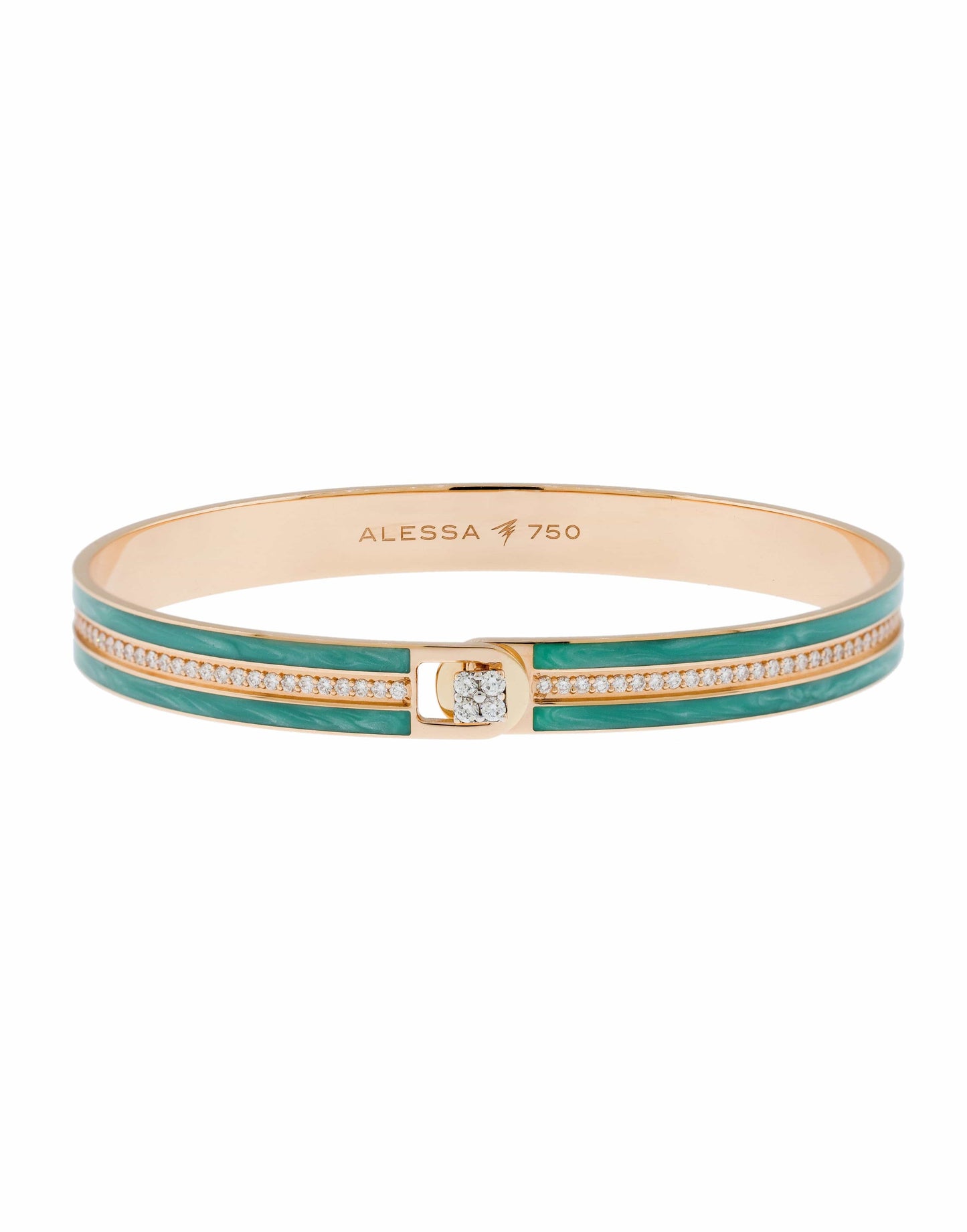 ALESSA JEWELRY-Spectrum Equality Enamel and Diamond Bracelet-ROSE GOLD