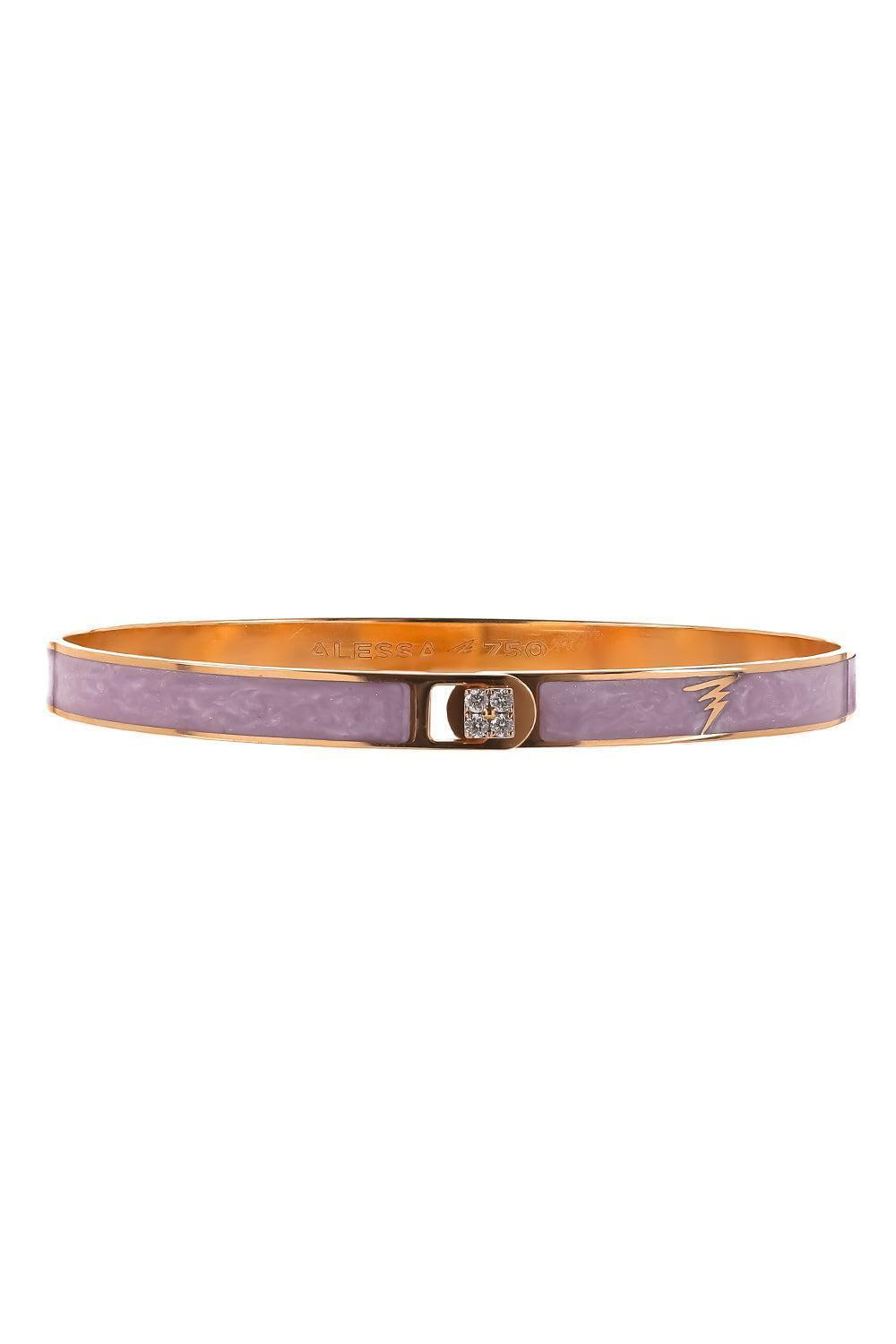 Diamond Purple Spectrum Bracelet-YELLOW GOLD-18-JEWELRYFINE JEWELBRACELET O-ALESSA JEWELRY
