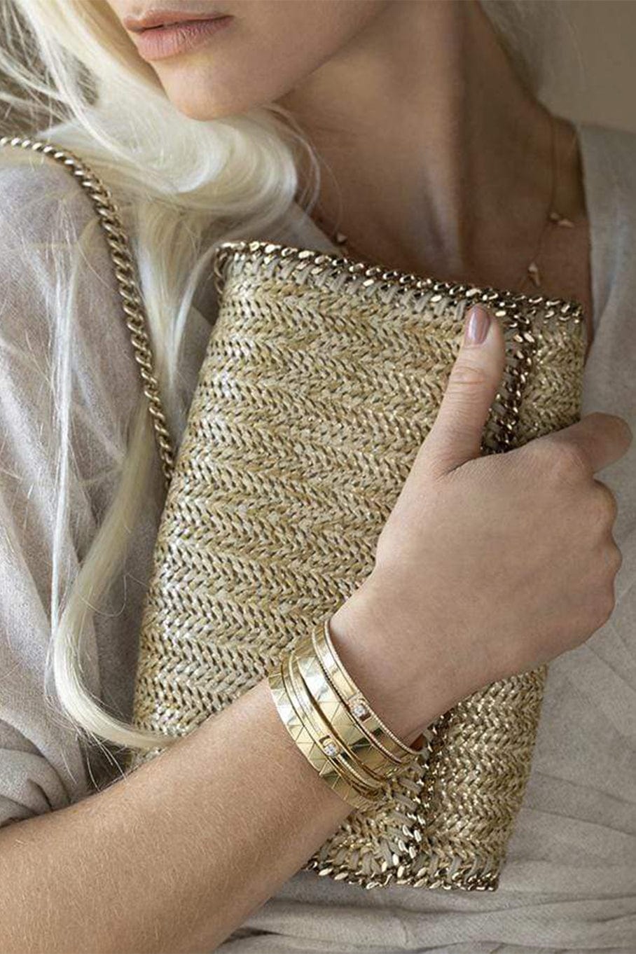 ALESSA JEWELRY-Spectrum Diamond Border Bracelet-YELLOW GOLD