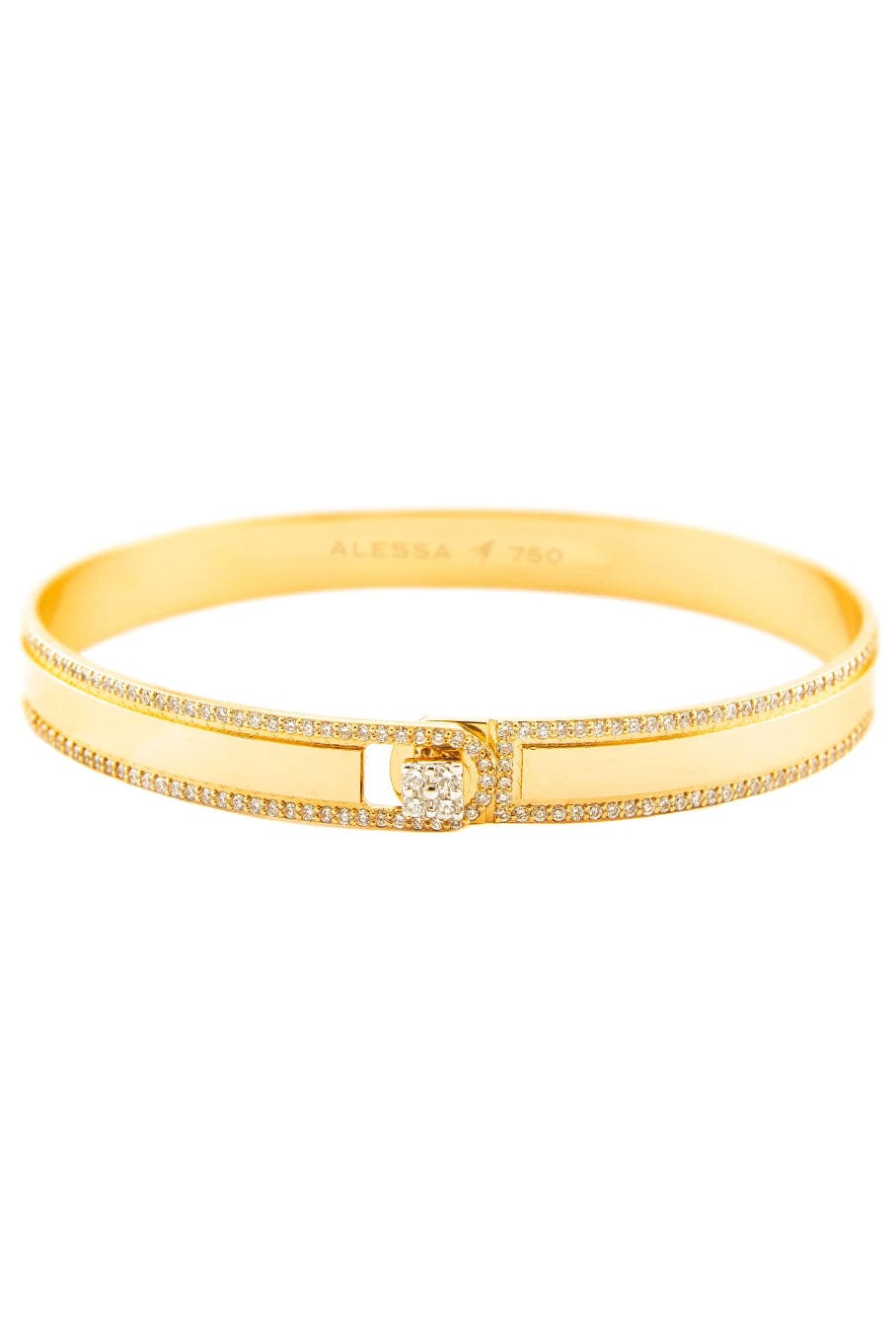 ALESSA JEWELRY-Spectrum Diamond Border Bracelet-YELLOW GOLD