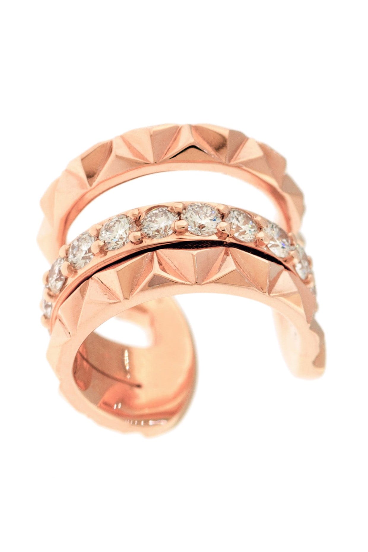 ALESSA JEWELRY-Diamond Connect Ear Cuff-ROSE GOLD