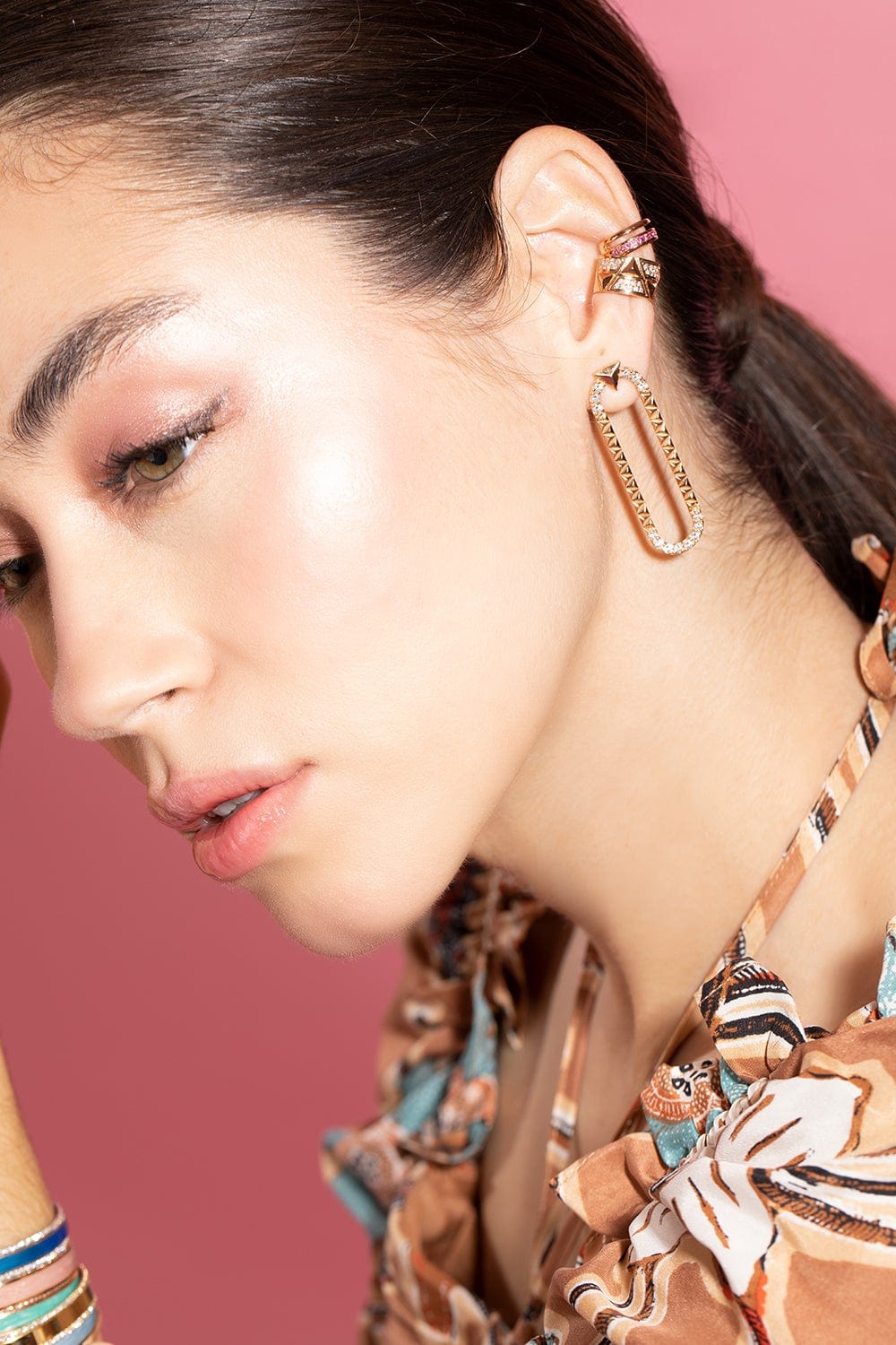 ALESSA JEWELRY-Evolve Diamond Ear Cuff-ROSE GOLD