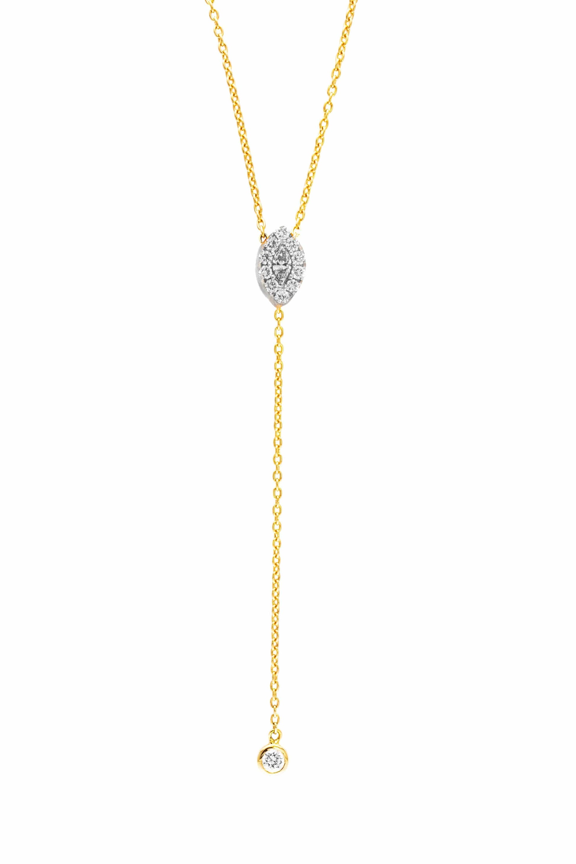 ALESSA JEWELRY-Clique Marquise Momentum Necklace-ROSE GOLD
