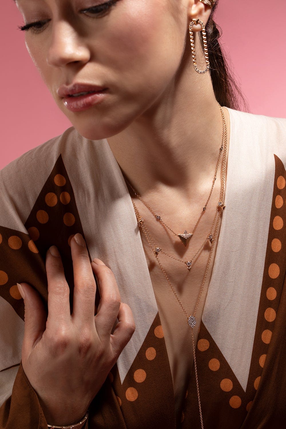 ALESSA JEWELRY-Rising Diamond Choker-ROSE GOLD