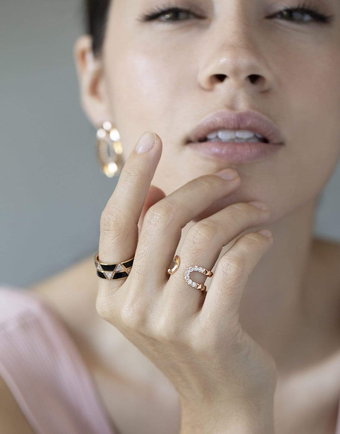 ALESSA JEWELRY-Diamond Connect Ring-ROSE GOLD