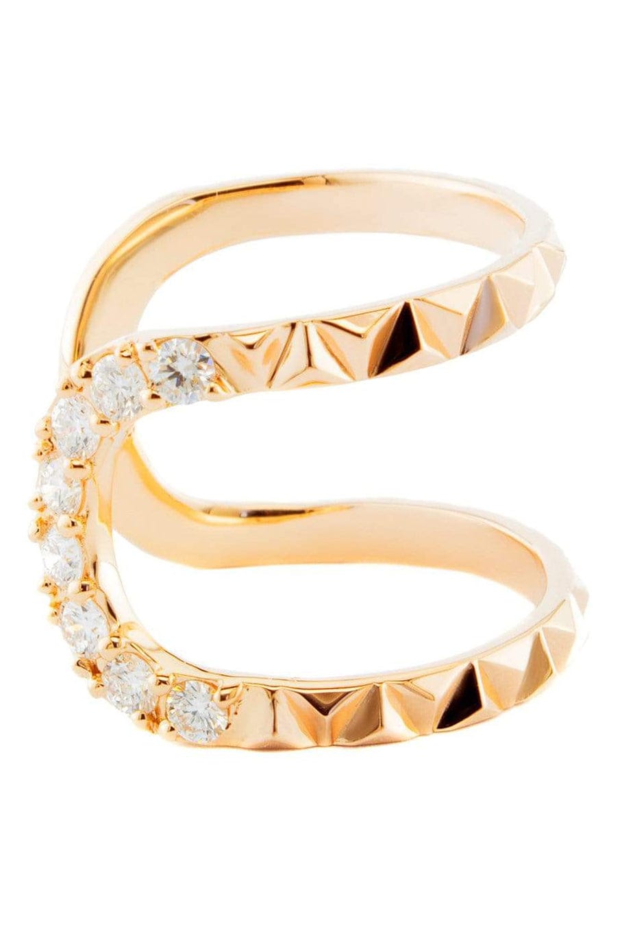 ALESSA JEWELRY-Eruption Pyramid Small Ring-ROSE GOLD