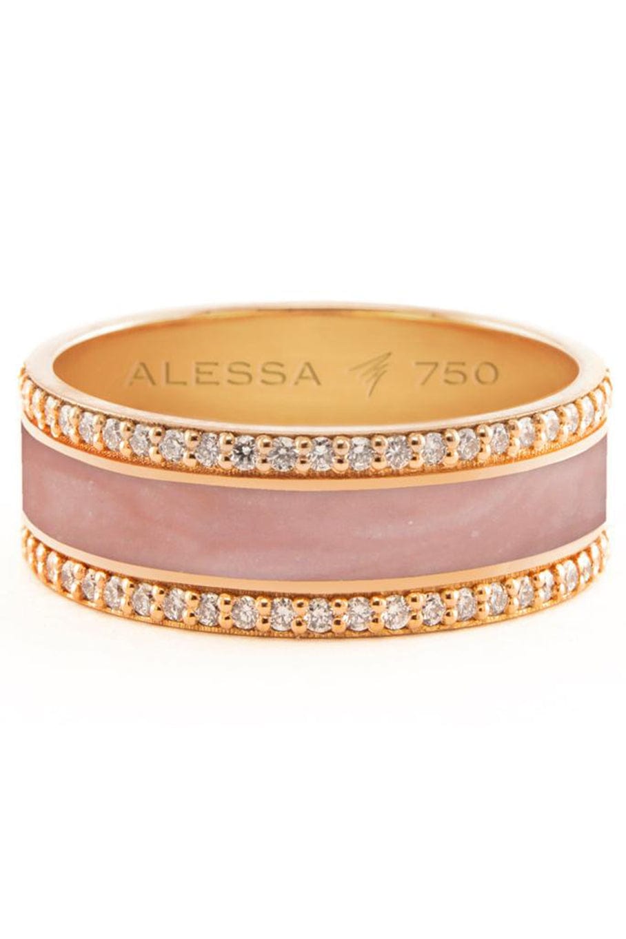 ALESSA JEWELRY-Spectrum Diamond Rose Border Ring-ROSE GOLD