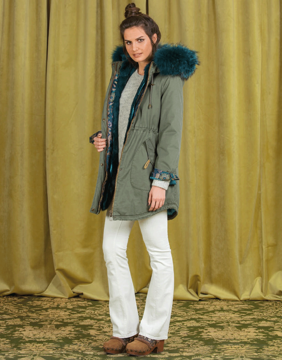 ALESSANDRA CHAMONIX-Blanche Lapan Parka Coat-