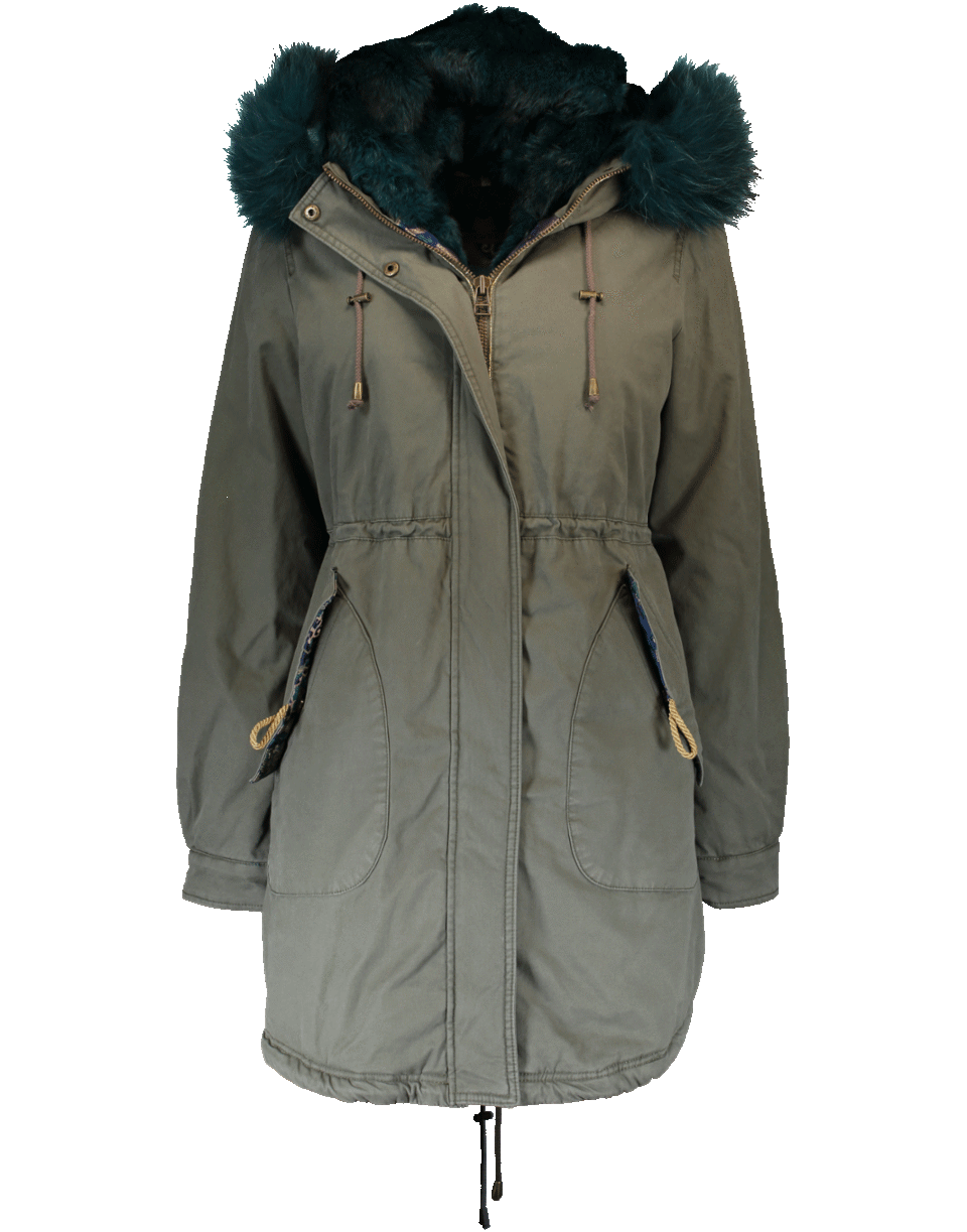 ALESSANDRA CHAMONIX-Blanche Lapan Parka Coat-