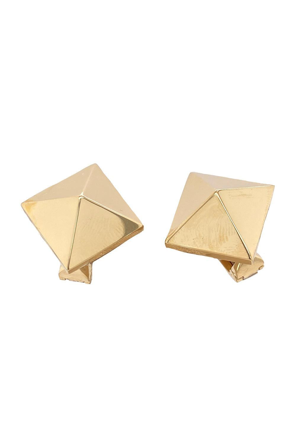 Piramide Stud Earrings-YELLOW GOLD-JEWELRYFINE JEWELEARRING-ALETTO BROTHERS