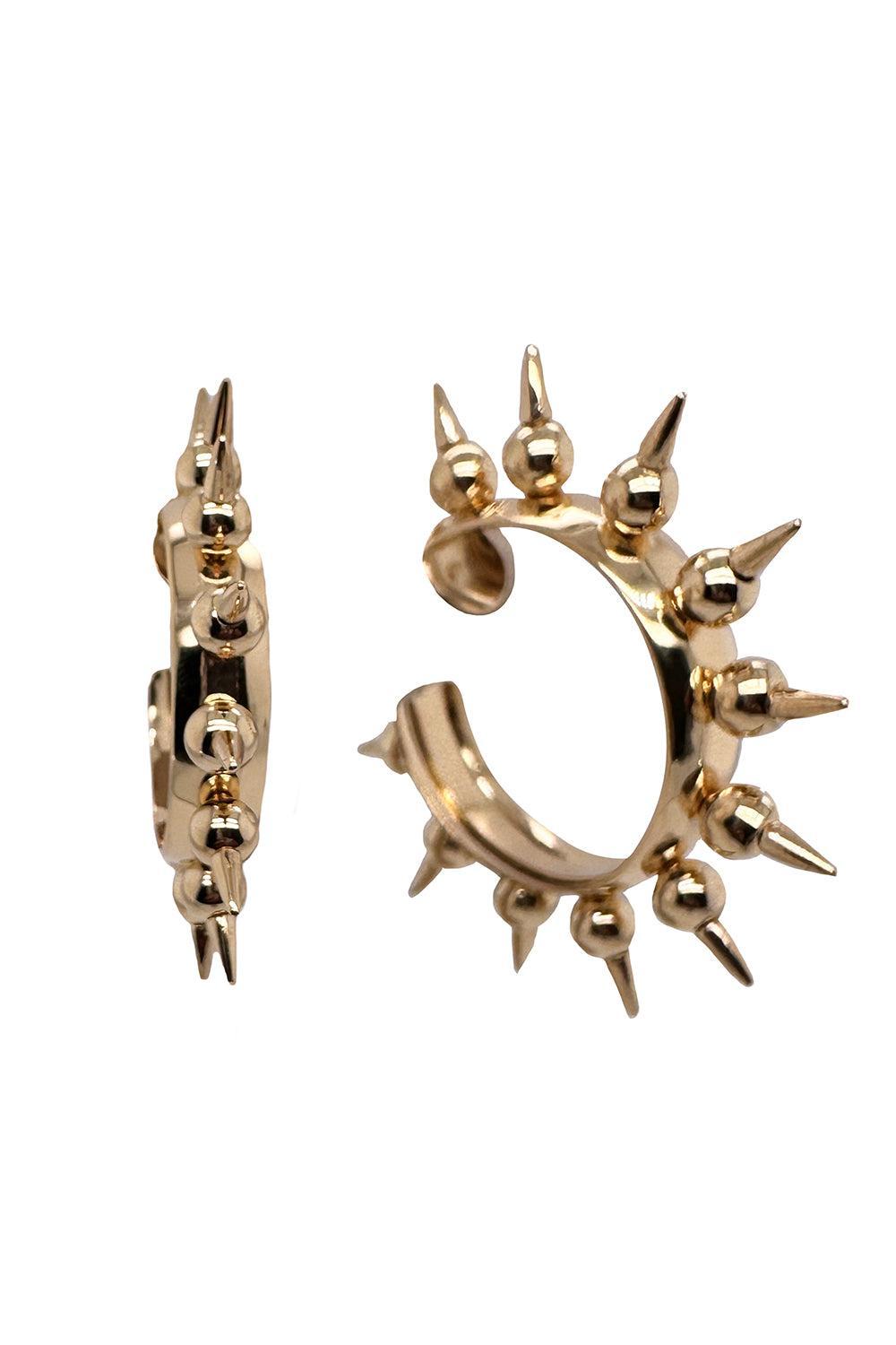 Spiked Muse Earrings-YELLOW GOLD-JEWELRYFINE JEWELEARRING-ALETTO BROS.
