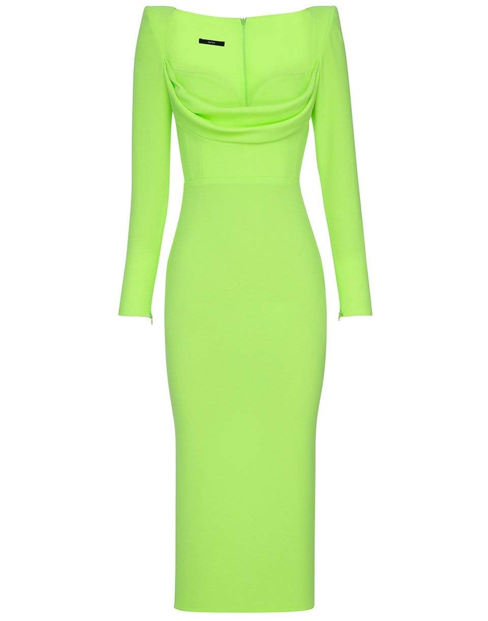 ALEX PERRY-Corin Stretch Crepe Sweetheart Drape Midi Dress-