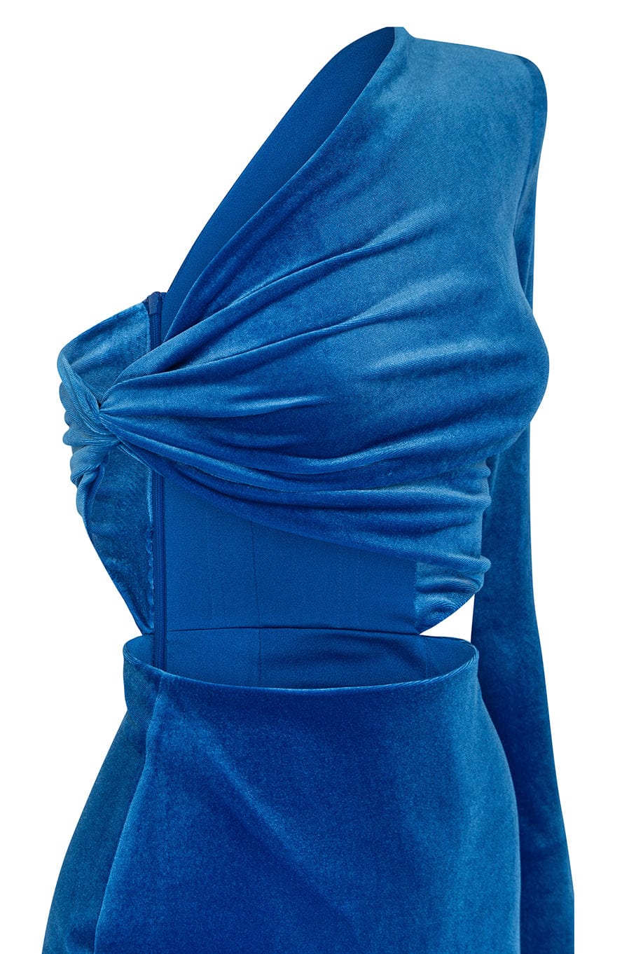 ALEX PERRY-Harding Velvet One Shoulder Gown-