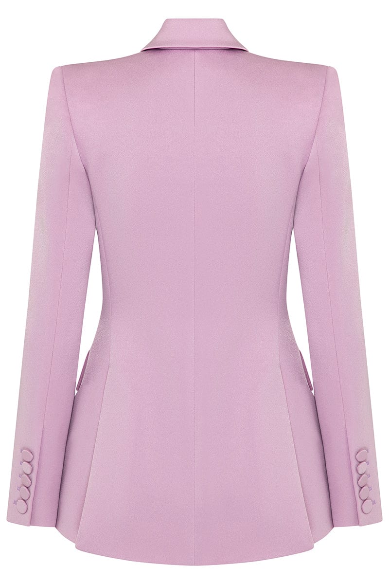 ALEX PERRY-Arlington Satin Fitted Blazer-