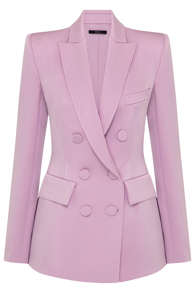 ALEX PERRY-Arlington Satin Fitted Blazer-