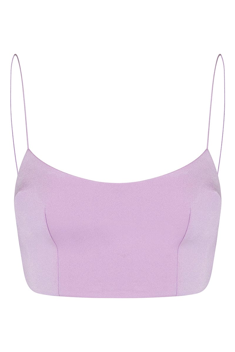 ALEX PERRY-Keene Satin Crop Top-