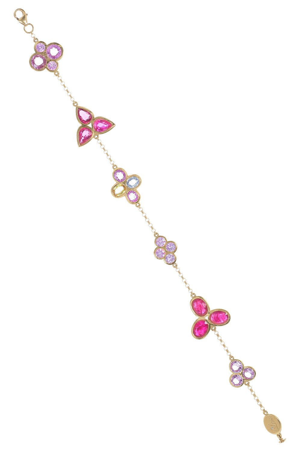 ALEXANDER LAUT-Multi Sapphire Mix Shape Bracelet-YELLOW GOLD